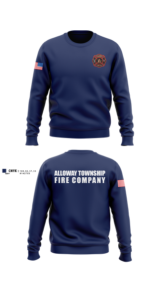 Crew Neck Sweatshirt, Alloway Township Fire Company, Fire Department, Teamtime, Team time, sublimation, custom sports apparel, team uniforms, spirit wear, spiritwear, sports uniforms, custom shirts, team store, custom team store, fundraiser sports, apparel fundraiser