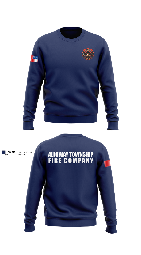 Crew Neck Sweatshirt, Alloway Township Fire Company, Fire Department, Teamtime, Team time, sublimation, custom sports apparel, team uniforms, spirit wear, spiritwear, sports uniforms, custom shirts, team store, custom team store, fundraiser sports, apparel fundraiser
