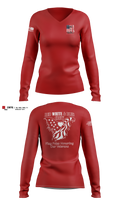 Flagpoles Honoring Our Veterans Women's Long Sleeve V-neck Shirt - 11