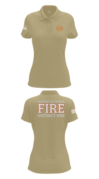 Womens Short Sleeve Performance Polo, Orange County Rural District 1 Fire Department, , Teamtime, Team time, sublimation, custom sports apparel, team uniforms, spirit wear, spiritwear, sports uniforms, custom shirts, team store, custom team store, fundraiser sports, apparel fundraiser