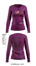 B Buzz Baseball League 75019054 Women's Long Sleeve V-neck Shirt - 7