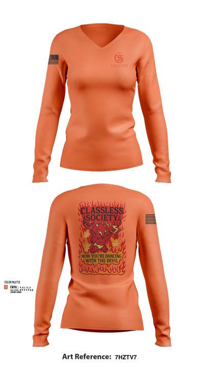 Classless Society 41814641 Women's Long Sleeve V-neck Shirt - 103