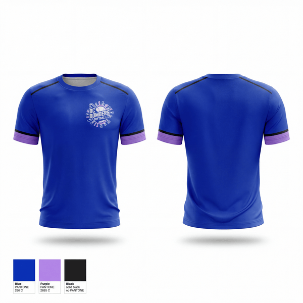 Short Sleeve Performance Shirt, BC Bombers Softball, Softball, Teamtime, Team time, sublimation, custom sports apparel, team uniforms, spirit wear, spiritwear, sports uniforms, custom shirts, team store, custom team store, fundraiser sports, apparel fundraiser