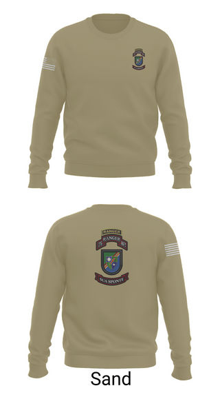 Crew Neck Sweatshirt, 3rd/75th Ranger Regiment, , Teamtime, Team time, sublimation, custom sports apparel, team uniforms, spirit wear, spiritwear, sports uniforms, custom shirts, team store, custom team store, fundraiser sports, apparel fundraiser