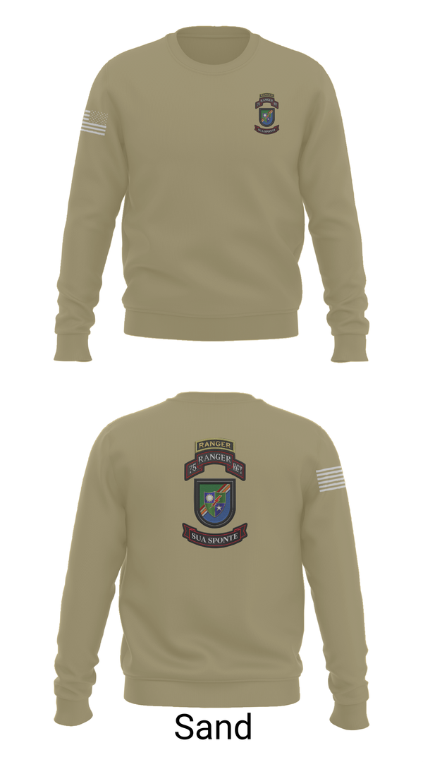 Crew Neck Sweatshirt, 3rd/75th Ranger Regiment, , Teamtime, Team time, sublimation, custom sports apparel, team uniforms, spirit wear, spiritwear, sports uniforms, custom shirts, team store, custom team store, fundraiser sports, apparel fundraiser