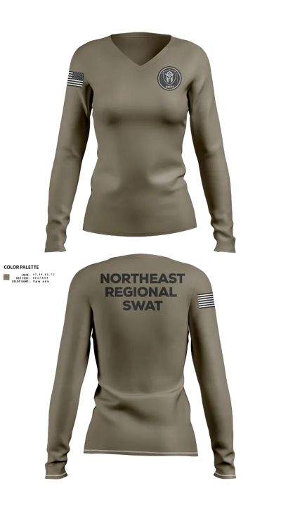 Swat 30841116 Women's Long Sleeve V-neck Shirt - 62