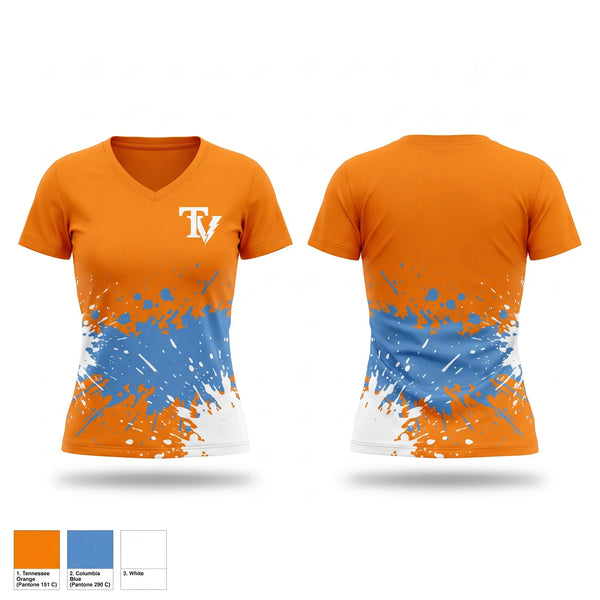 Womens Short Sleeve Vneck Shirt, Texas Volts, Softball, Teamtime, Team time, sublimation, custom sports apparel, team uniforms, spirit wear, spiritwear, sports uniforms, custom shirts, team store, custom team store, fundraiser sports, apparel fundraiser