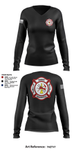 Sardis-Timmonsville fire department station 1 32598145 Women's Long Sleeve V-neck Shirt - 3