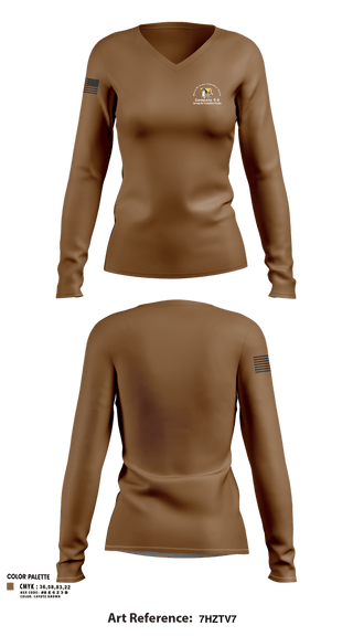 Womens Long Sleeve Vneck Shirt, Havre De Grace Ambulance Corps, EMS/EMT, Teamtime, Team time, sublimation, custom sports apparel, team uniforms, spirit wear, spiritwear, sports uniforms, custom shirts, team store, custom team store, fundraiser sports, apparel fundraiser
