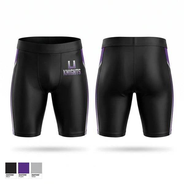 Mens Compression Shorts, LI Knights, Women's Volleyball, Teamtime, Team time, sublimation, custom sports apparel, team uniforms, spirit wear, spiritwear, sports uniforms, custom shirts, team store, custom team store, fundraiser sports, apparel fundraiser