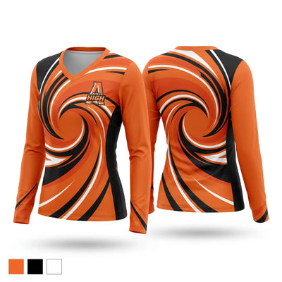 Ames Little Cyclones Women's Long Sleeve V-neck Shirt - 1