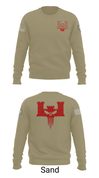 Crew Neck Sweatshirt, B co 334th BEB, , Teamtime, Team time, sublimation, custom sports apparel, team uniforms, spirit wear, spiritwear, sports uniforms, custom shirts, team store, custom team store, fundraiser sports, apparel fundraiser