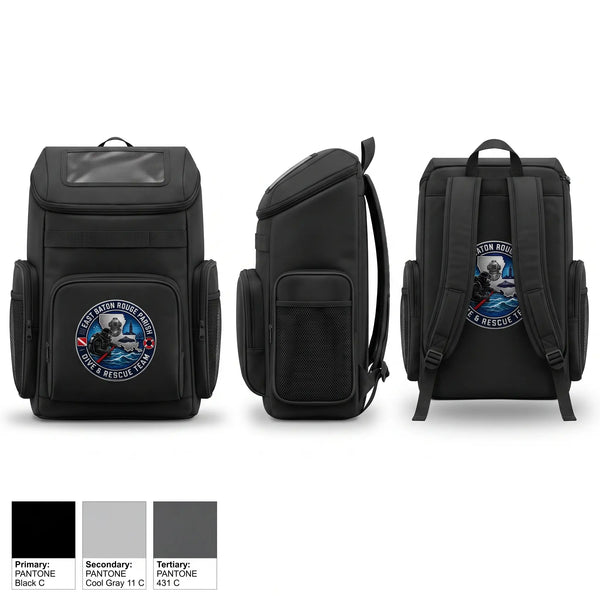 Gear Bag, East Baton Rouge Parish Dive & Rescue Team, Fire Department, Teamtime, Team time, sublimation, custom sports apparel, team uniforms, spirit wear, spiritwear, sports uniforms, custom shirts, team store, custom team store, fundraiser sports, apparel fundraiser