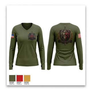 Womens Long Sleeve Vneck Shirt, Monmouth County Emergency Response Team, Police, Teamtime, Team time, sublimation, custom sports apparel, team uniforms, spirit wear, spiritwear, sports uniforms, custom shirts, team store, custom team store, fundraiser sports, apparel fundraiser