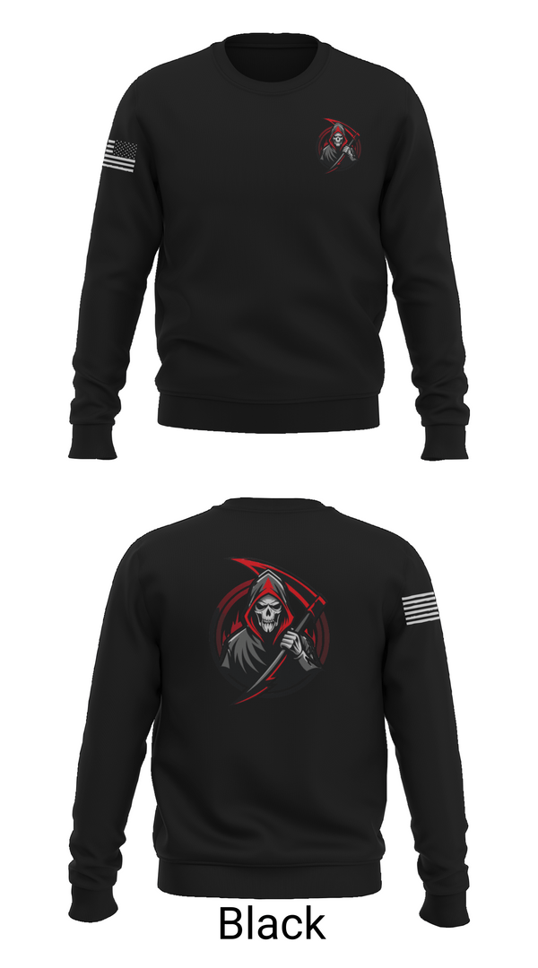 Crew Neck Sweatshirt, Reaper Platoon, Army, Teamtime, Team time, sublimation, custom sports apparel, team uniforms, spirit wear, spiritwear, sports uniforms, custom shirts, team store, custom team store, fundraiser sports, apparel fundraiser