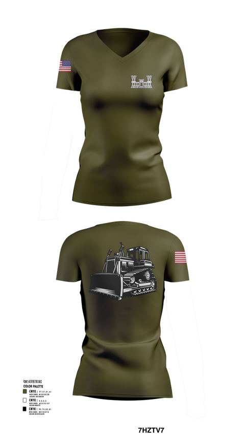 Womens Short Sleeve Vneck Shirt, A co 229th Heavy, , Teamtime, Team time, sublimation, custom sports apparel, team uniforms, spirit wear, spiritwear, sports uniforms, custom shirts, team store, custom team store, fundraiser sports, apparel fundraiser