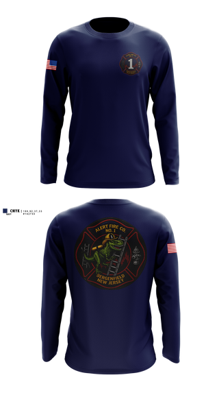 Long Sleeve Performance Shirt, Alert Fire Company #1, Fire Department, Teamtime, Team time, sublimation, custom sports apparel, team uniforms, spirit wear, spiritwear, sports uniforms, custom shirts, team store, custom team store, fundraiser sports, apparel fundraiser