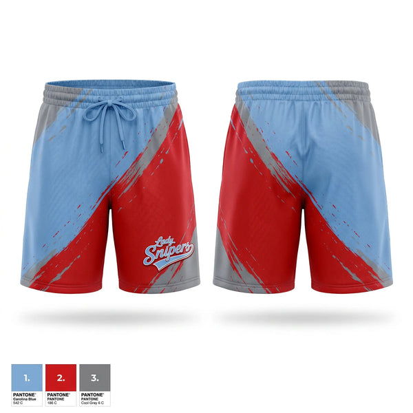 Athletic Shorts With Pockets, Lady Snipers, Softball, Teamtime, Team time, sublimation, custom sports apparel, team uniforms, spirit wear, spiritwear, sports uniforms, custom shirts, team store, custom team store, fundraiser sports, apparel fundraiser