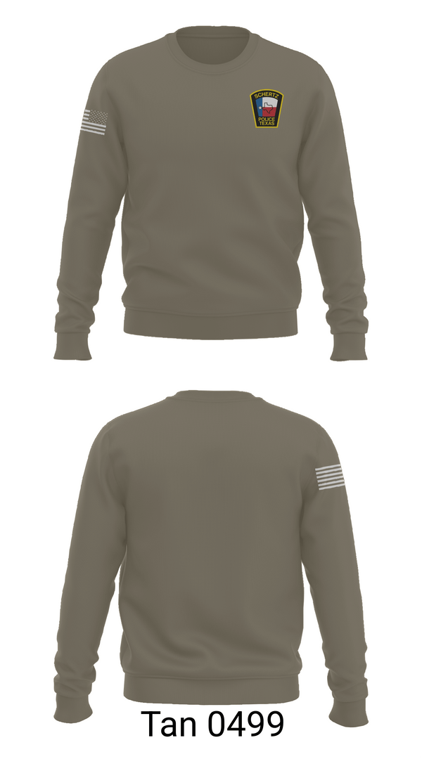 Crew Neck Sweatshirt, Schertz PD, Police, Teamtime, Team time, sublimation, custom sports apparel, team uniforms, spirit wear, spiritwear, sports uniforms, custom shirts, team store, custom team store, fundraiser sports, apparel fundraiser