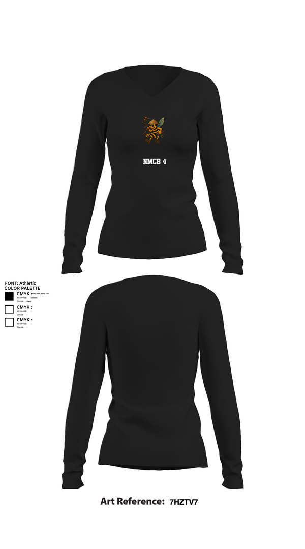 Womens Long Sleeve Vneck Shirt, NMCB 4, , Teamtime, Team time, sublimation, custom sports apparel, team uniforms, spirit wear, spiritwear, sports uniforms, custom shirts, team store, custom team store, fundraiser sports, apparel fundraiser