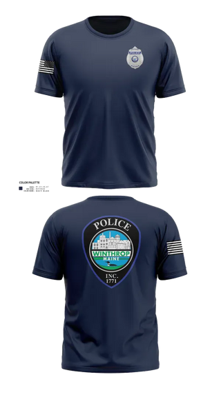 Short Sleeve Performance Shirt, Winthrop Police Department, Police, Teamtime, Team time, sublimation, custom sports apparel, team uniforms, spirit wear, spiritwear, sports uniforms, custom shirts, team store, custom team store, fundraiser sports, apparel fundraiser