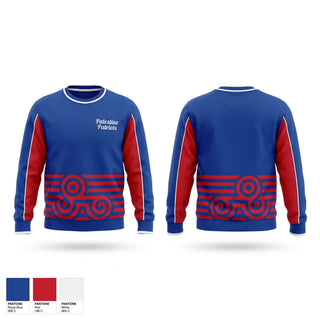 Crew Neck Sweatshirt, Palestine Patriots, Cheer, Teamtime, Team time, sublimation, custom sports apparel, team uniforms, spirit wear, spiritwear, sports uniforms, custom shirts, team store, custom team store, fundraiser sports, apparel fundraiser