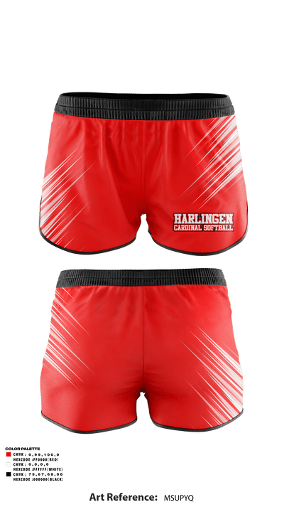 Harlingen Cardinal Softball 11737773 Track Shorts - 1