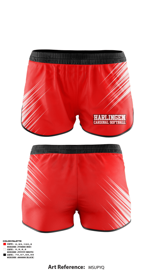 Track Shorts, Harlingen Cardinal Softball, Softball, Teamtime, Team time, sublimation, custom sports apparel, team uniforms, spirit wear, spiritwear, sports uniforms, custom shirts, team store, custom team store, fundraiser sports, apparel fundraiser