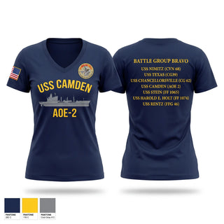 Womens Short Sleeve Vneck Shirt, BATTLE GROUP BRAVO, Navy, Teamtime, Team time, sublimation, custom sports apparel, team uniforms, spirit wear, spiritwear, sports uniforms, custom shirts, team store, custom team store, fundraiser sports, apparel fundraiser