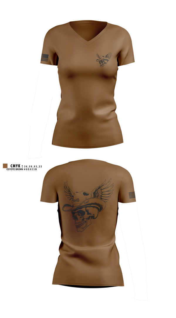 Womens Short Sleeve Vneck Shirt, HHB FMT, Army, Teamtime, Team time, sublimation, custom sports apparel, team uniforms, spirit wear, spiritwear, sports uniforms, custom shirts, team store, custom team store, fundraiser sports, apparel fundraiser