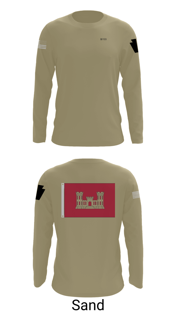 Long Sleeve Performance Shirt, B 103 EN BN, National Guard, Teamtime, Team time, sublimation, custom sports apparel, team uniforms, spirit wear, spiritwear, sports uniforms, custom shirts, team store, custom team store, fundraiser sports, apparel fundraiser