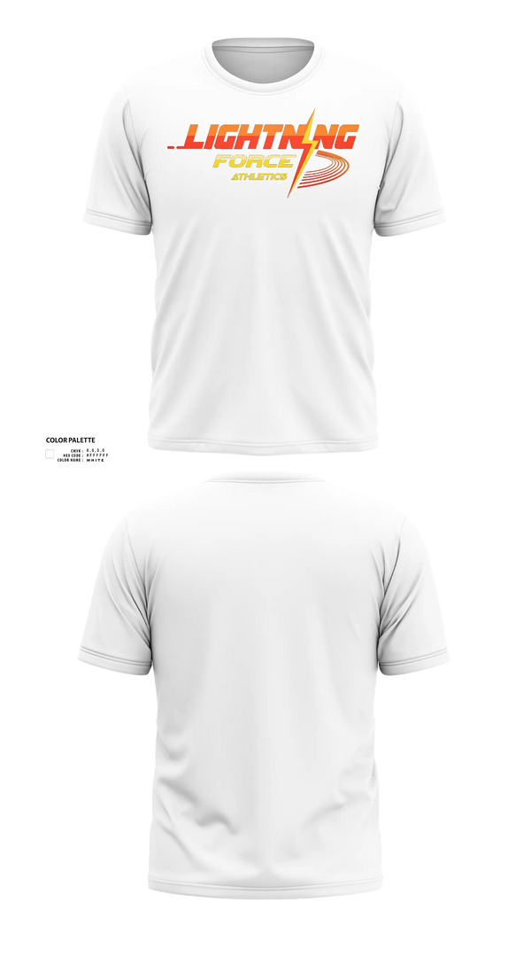 Old School Cotton Feel Shirt, Lightning Force Athletics, Track & Field, Teamtime, Team time, sublimation, custom sports apparel, team uniforms, spirit wear, spiritwear, sports uniforms, custom shirts, team store, custom team store, fundraiser sports, apparel fundraiser
