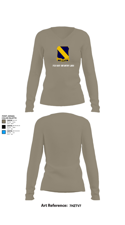 Fco 51st infantry LRSU 81538423 Women's Long Sleeve V-neck Shirt - 62