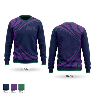 Crew Neck Sweatshirt, Rochester Curling Club, Spirit Store, Teamtime, Team time, sublimation, custom sports apparel, team uniforms, spirit wear, spiritwear, sports uniforms, custom shirts, team store, custom team store, fundraiser sports, apparel fundraiser