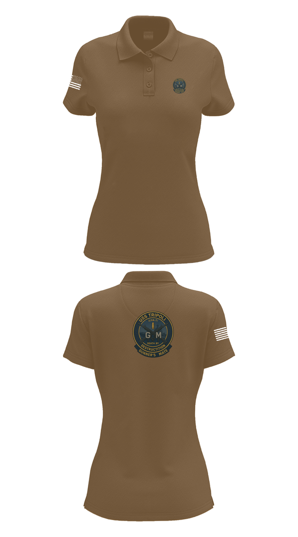 Womens Short Sleeve Performance Polo, USS TRIPOLI, , Teamtime, Team time, sublimation, custom sports apparel, team uniforms, spirit wear, spiritwear, sports uniforms, custom shirts, team store, custom team store, fundraiser sports, apparel fundraiser