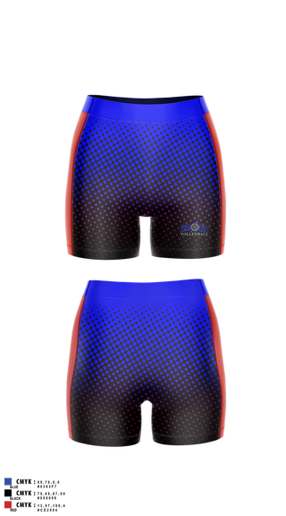 Womens Compression Shorts, 208 Volleyball Club, Women's Volleyball, Teamtime, Team time, sublimation, custom sports apparel, team uniforms, spirit wear, spiritwear, sports uniforms, custom shirts, team store, custom team store, fundraiser sports, apparel fundraiser