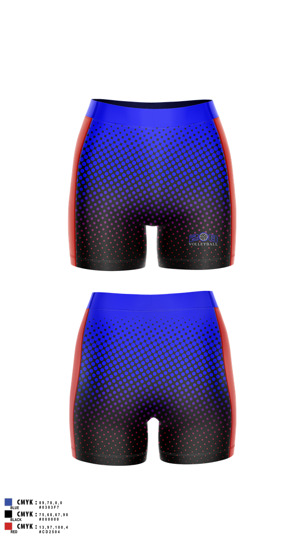 Womens Compression Shorts, 208 Volleyball Club, Women's Volleyball, Teamtime, Team time, sublimation, custom sports apparel, team uniforms, spirit wear, spiritwear, sports uniforms, custom shirts, team store, custom team store, fundraiser sports, apparel fundraiser