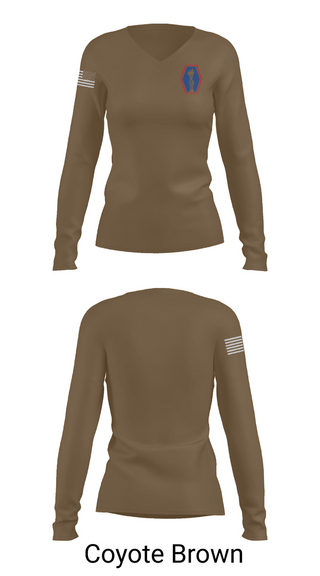 Womens Long Sleeve Vneck Shirt, 100th BN 442nd IN, , Teamtime, Team time, sublimation, custom sports apparel, team uniforms, spirit wear, spiritwear, sports uniforms, custom shirts, team store, custom team store, fundraiser sports, apparel fundraiser