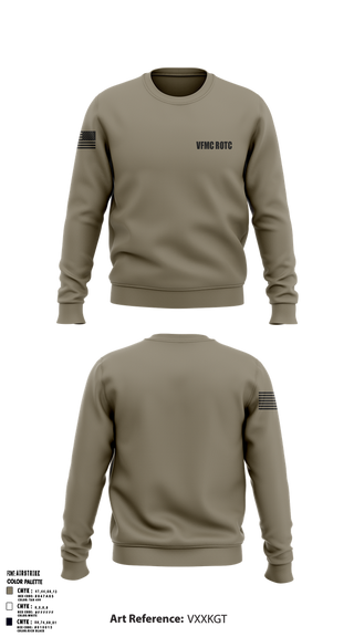 Crew Neck Sweatshirt, VFMC ROTC, , Teamtime, Team time, sublimation, custom sports apparel, team uniforms, spirit wear, spiritwear, sports uniforms, custom shirts, team store, custom team store, fundraiser sports, apparel fundraiser