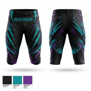 Integrated Football Pants, Wolfpack, , Teamtime, Team time, sublimation, custom sports apparel, team uniforms, spirit wear, spiritwear, sports uniforms, custom shirts, team store, custom team store, fundraiser sports, apparel fundraiser