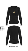 D Co 3-47 Cadre Women's Long Sleeve V-neck Shirt - 22