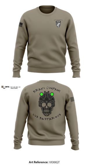 Crew Neck Sweatshirt, 451 B Co Los Bastardos451 B Co Los Bastardos, Army, Teamtime, Team time, sublimation, custom sports apparel, team uniforms, spirit wear, spiritwear, sports uniforms, custom shirts, team store, custom team store, fundraiser sports, apparel fundraiser