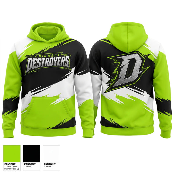 Hoodie, Midwest Destroyers, Softball, Teamtime, Team time, sublimation, custom sports apparel, team uniforms, spirit wear, spiritwear, sports uniforms, custom shirts, team store, custom team store, fundraiser sports, apparel fundraiser
