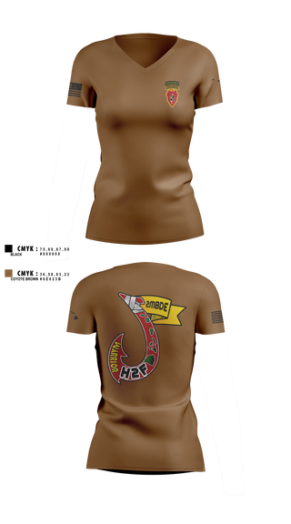 Womens Short Sleeve Vneck Shirt, H2F, 2nd Mobile Brigade, 25th Infantry Division, Army, Teamtime, Team time, sublimation, custom sports apparel, team uniforms, spirit wear, spiritwear, sports uniforms, custom shirts, team store, custom team store, fundraiser sports, apparel fundraiser