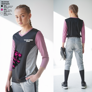 Womens Long Sleeve Vneck Shirt, Toyohashi warriors, Softball, Teamtime, Team time, sublimation, custom sports apparel, team uniforms, spirit wear, spiritwear, sports uniforms, custom shirts, team store, custom team store, fundraiser sports, apparel fundraiser