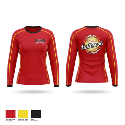 Fallbrook girls softball Long Sleeve Performance Shirt - 1