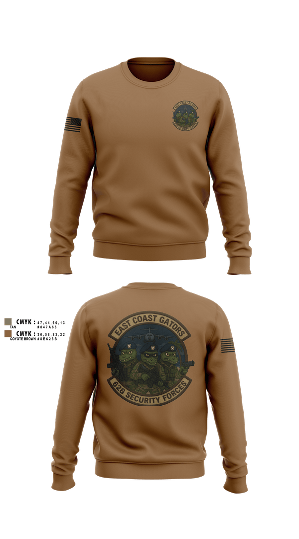 Crew Neck Sweatshirt, 628 Security Forces, Air Force, Teamtime, Team time, sublimation, custom sports apparel, team uniforms, spirit wear, spiritwear, sports uniforms, custom shirts, team store, custom team store, fundraiser sports, apparel fundraiser