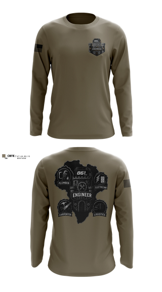 Long Sleeve Performance Shirt, 861, Army, Teamtime, Team time, sublimation, custom sports apparel, team uniforms, spirit wear, spiritwear, sports uniforms, custom shirts, team store, custom team store, fundraiser sports, apparel fundraiser