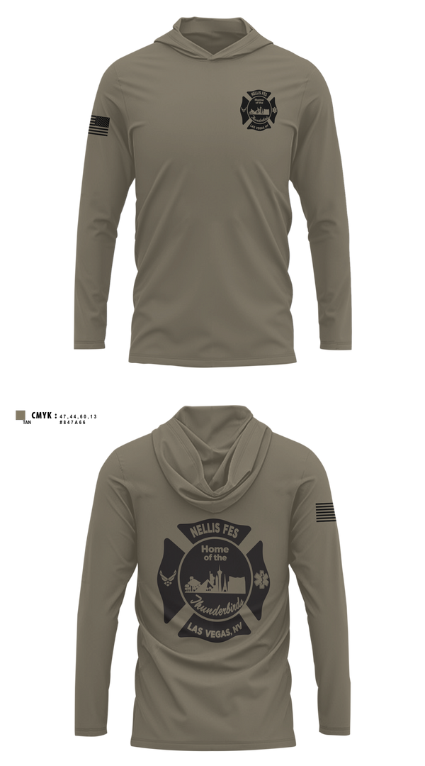 Long Sleeve Performance Shirt with hood, 99 CES/CEF, Air Force, Teamtime, Team time, sublimation, custom sports apparel, team uniforms, spirit wear, spiritwear, sports uniforms, custom shirts, team store, custom team store, fundraiser sports, apparel fundraiser