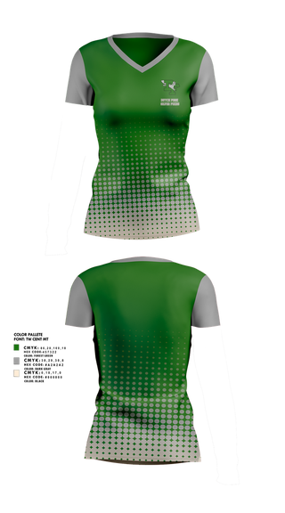 Womens Short Sleeve Vneck Shirt, Dutch Fork Silver Foxes, , Teamtime, Team time, sublimation, custom sports apparel, team uniforms, spirit wear, spiritwear, sports uniforms, custom shirts, team store, custom team store, fundraiser sports, apparel fundraiser